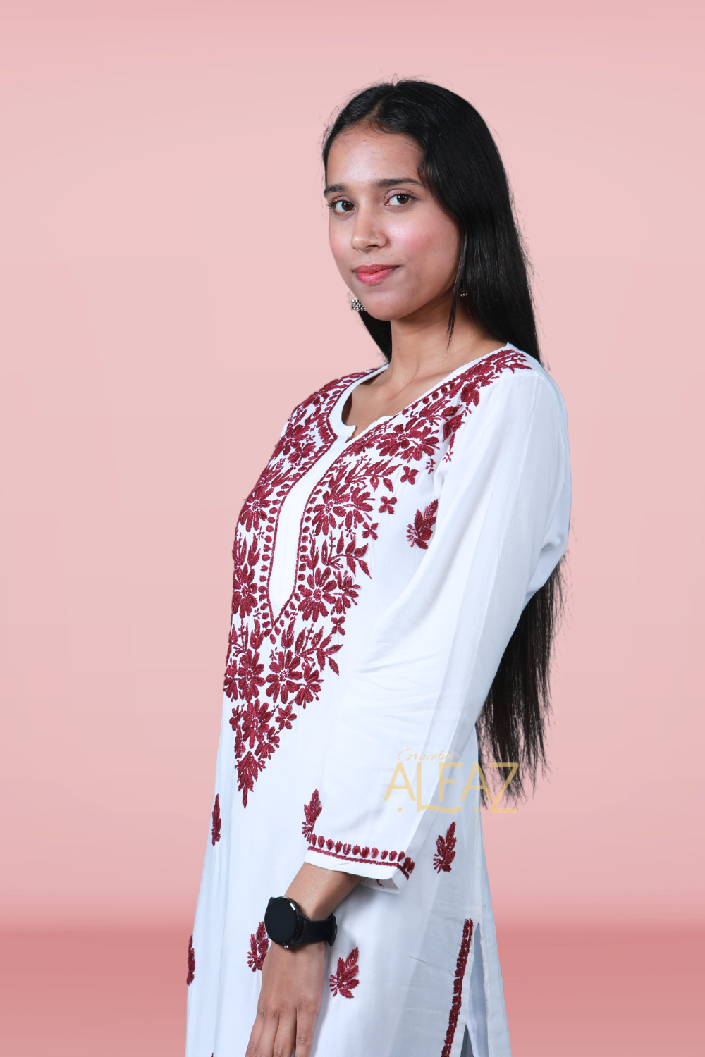 rayon chikankari kurti