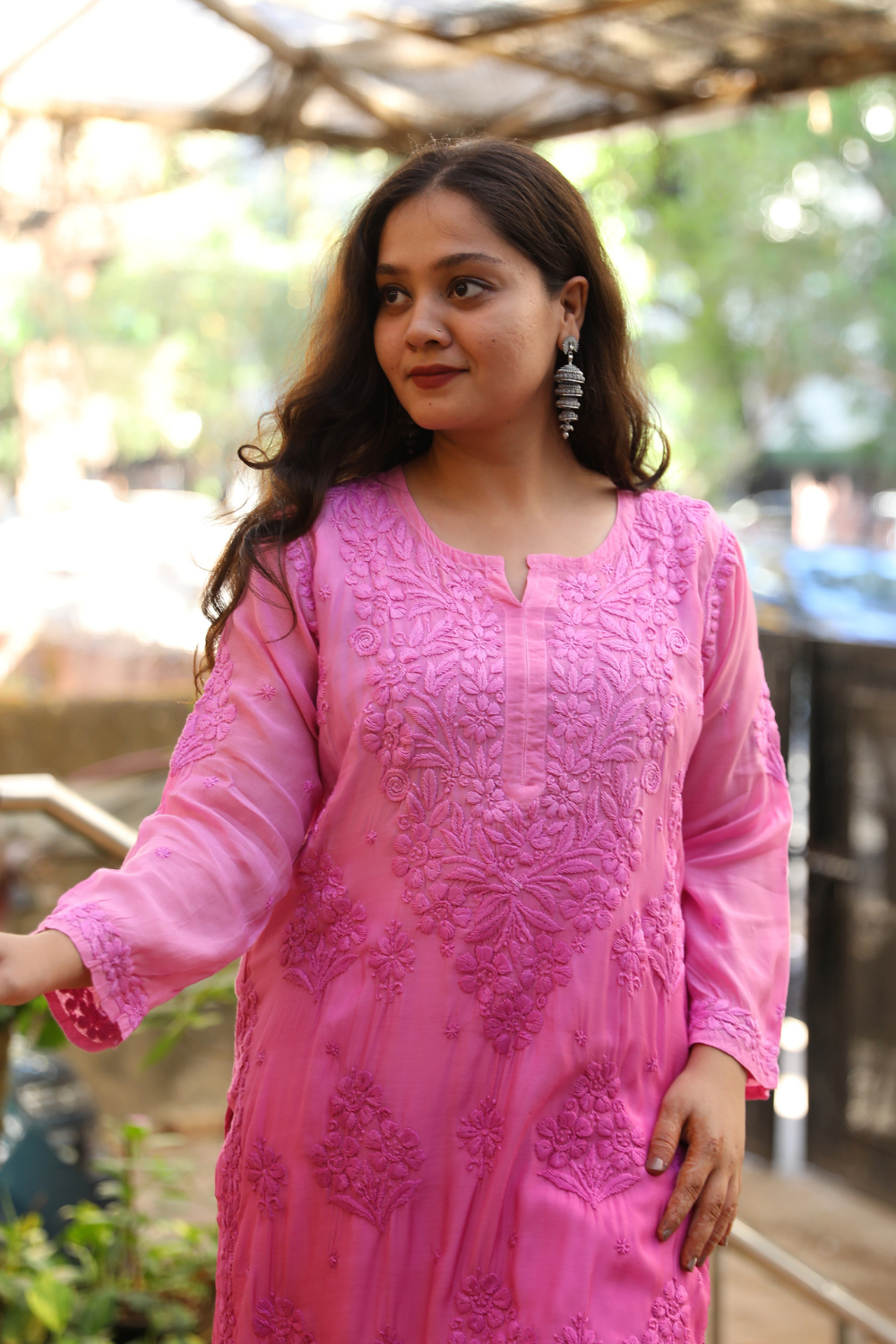 Sabah Premium Muslin 3D  Chikankari  Kurti