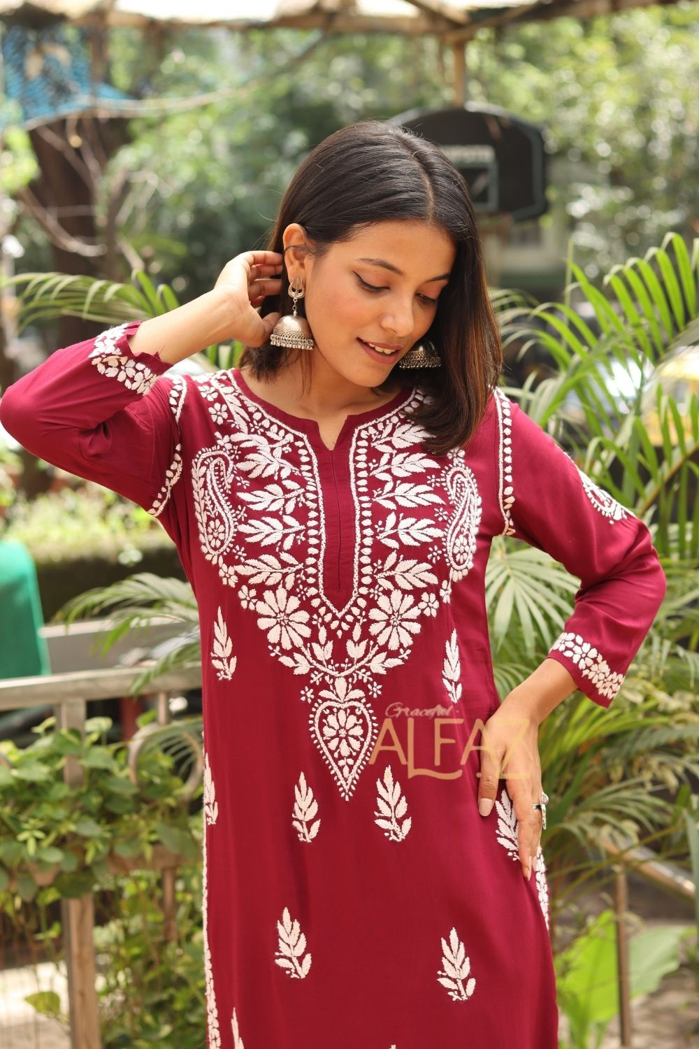 Meera Modal Chikankari Kurti Pant Set