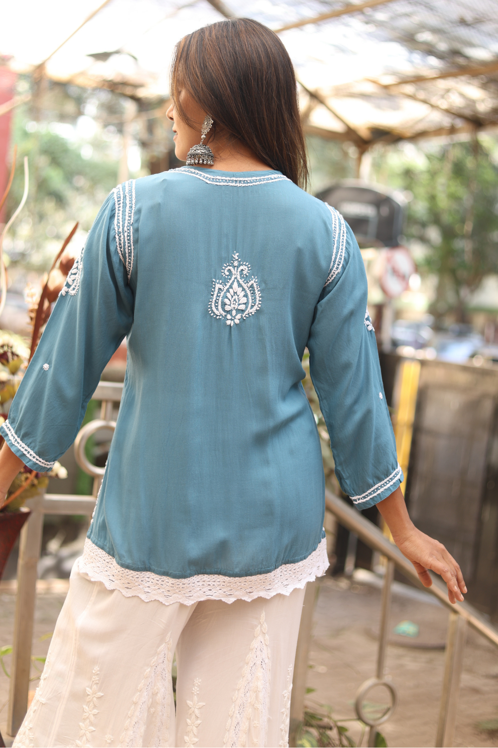 Yasmina Premium Modal Chikankari Short  Kurti