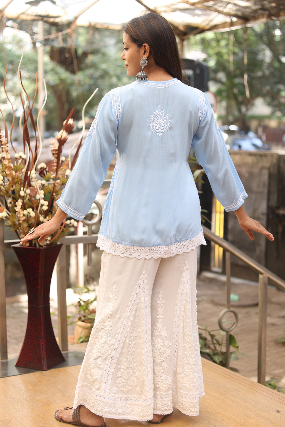 Yasmina Premium Modal Chikankari Short  Kurti