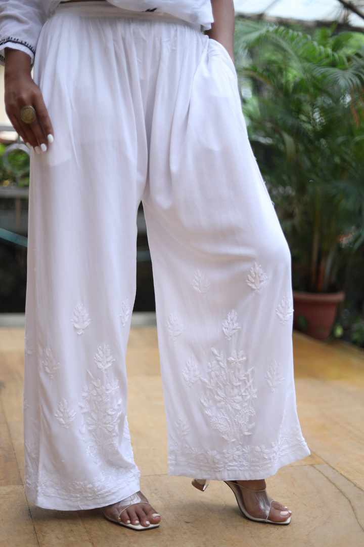 chikankari plazzo