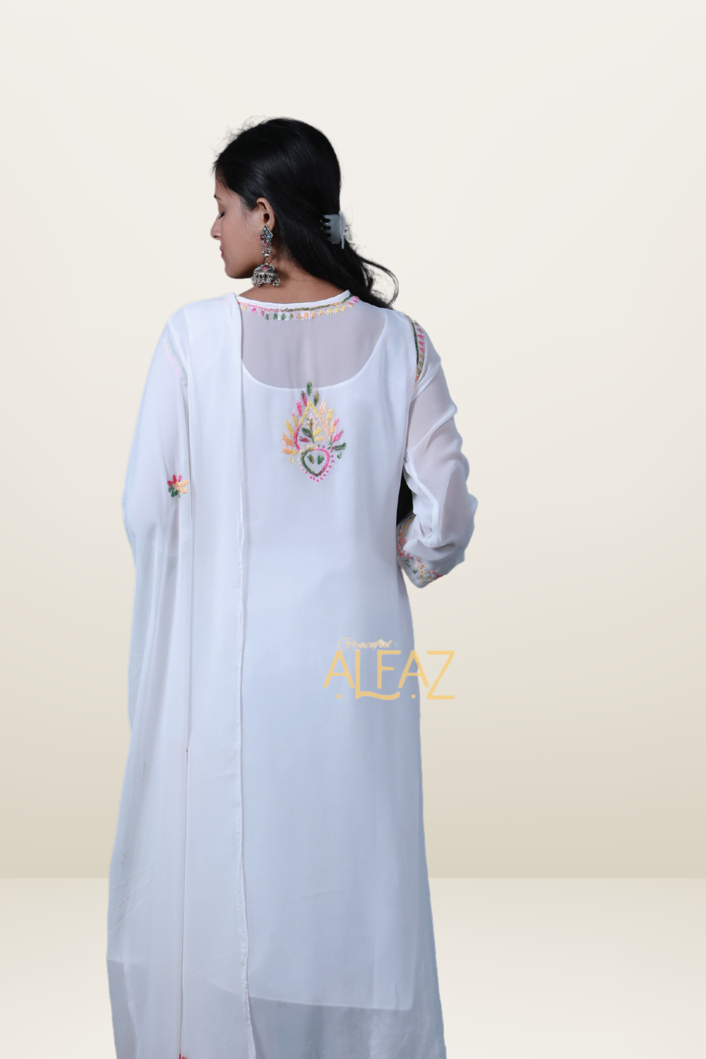 chikankari georgette kurta