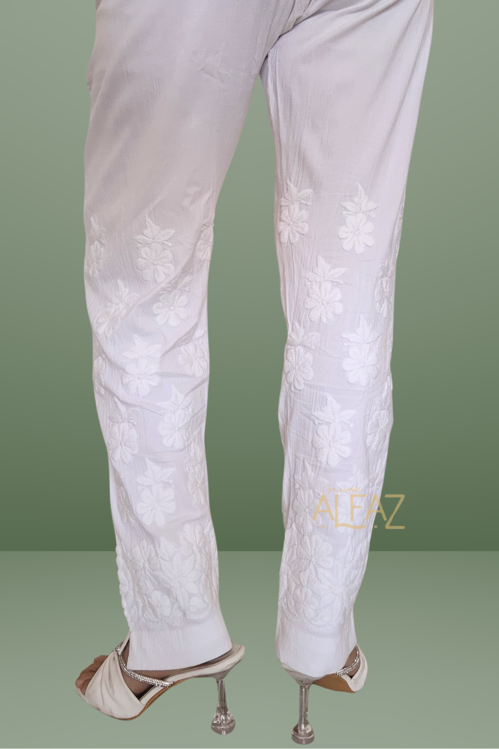 Salma Deluxe Lycra 3D Chikankari Pant