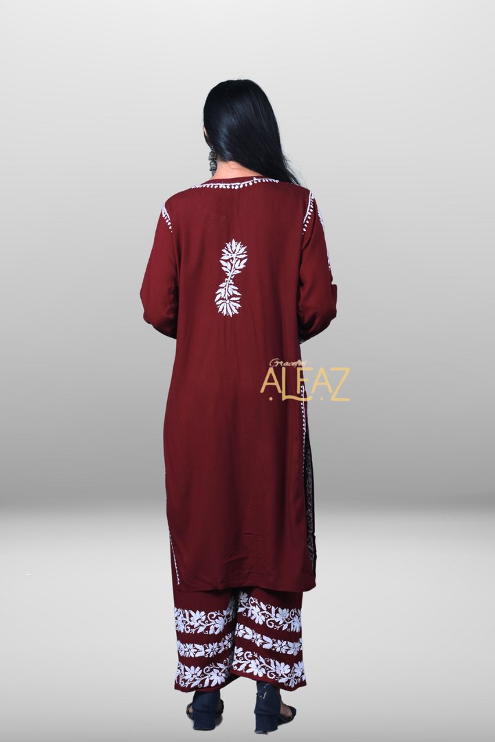 rayon chikankari kurta set