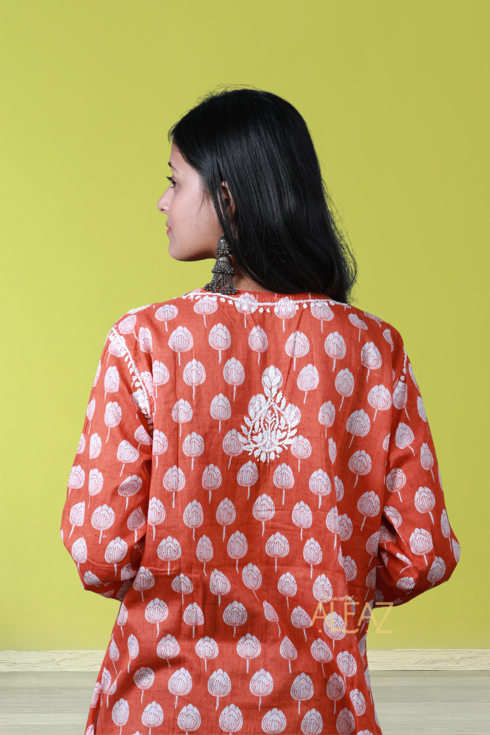 Stylish Short Kurti Chikankari - Maha Mulmul Collection