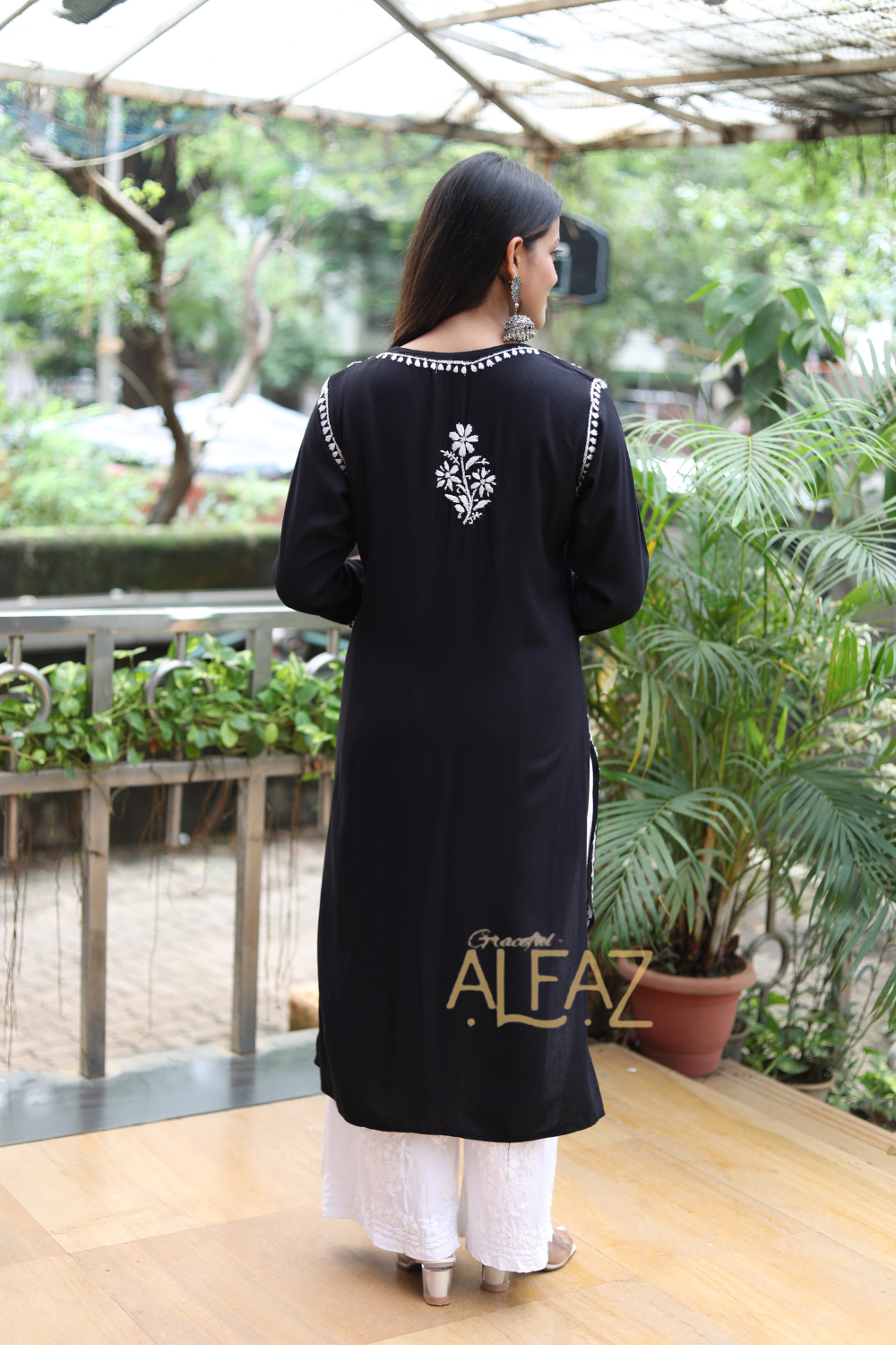 Ekta Rayon Chikankari Long Kurti