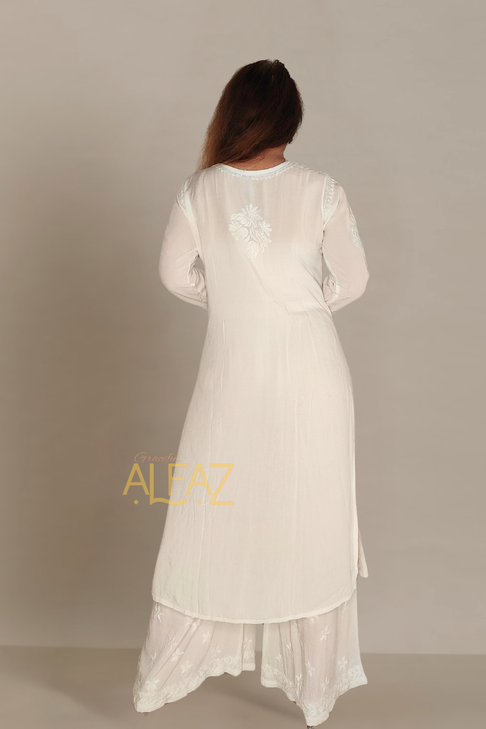 chikankari plazo suit