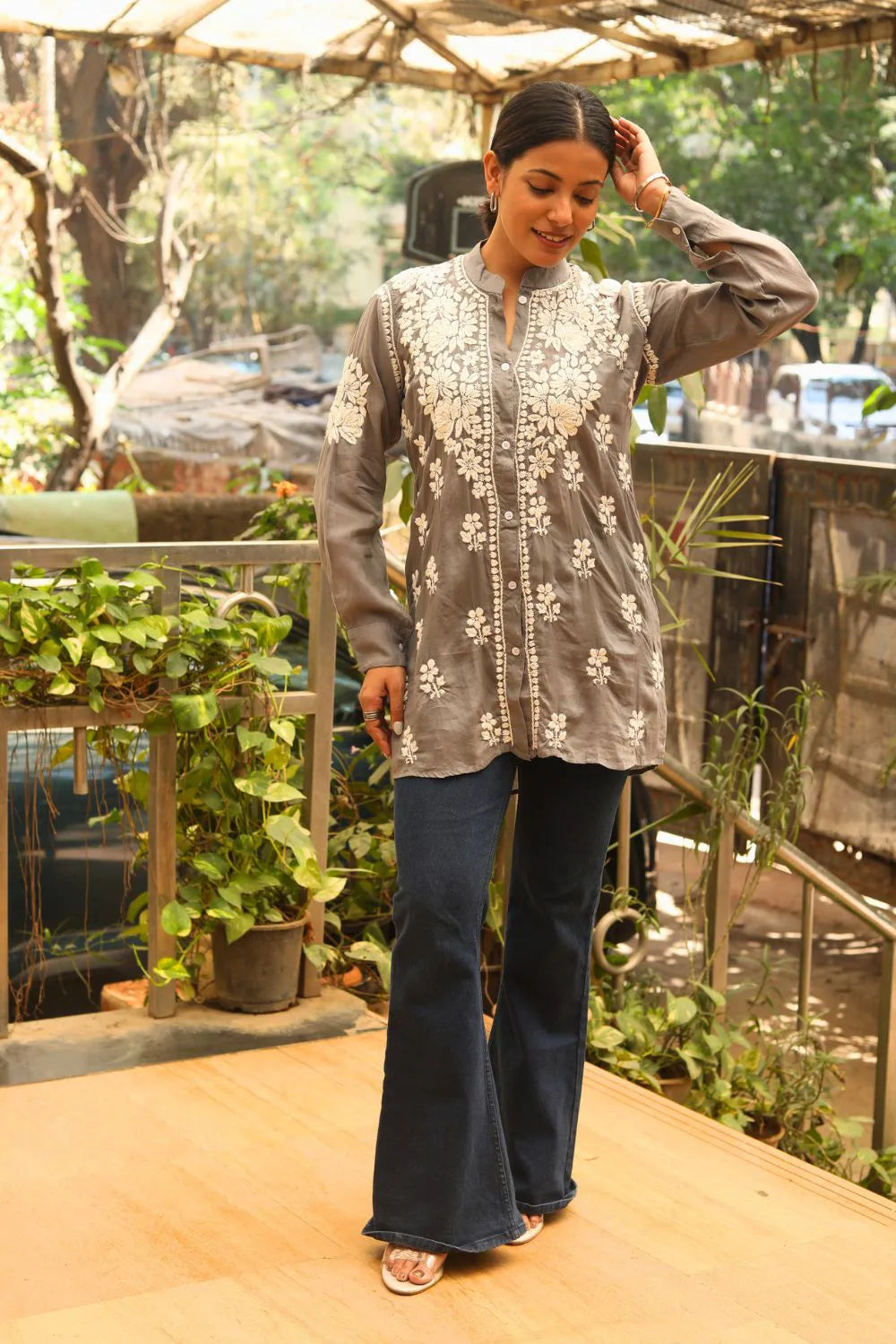 Meher Modal Chikankari Designer Shirt