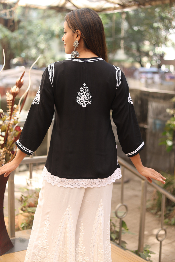 Yasmina Premium Modal Chikankari Short  Kurti