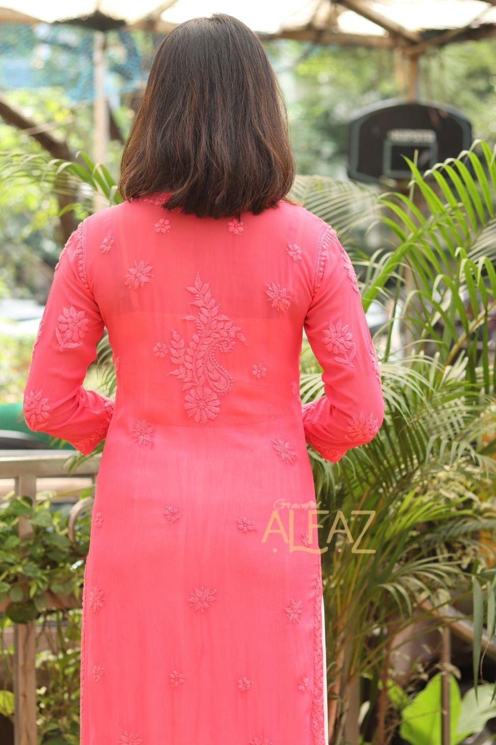 Suha Viscose 3D Chikankari With Mukaish Tone To Tone Kurti