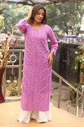 Nawal Premium Viscose 3D Chikankari & Mukaish KURTI