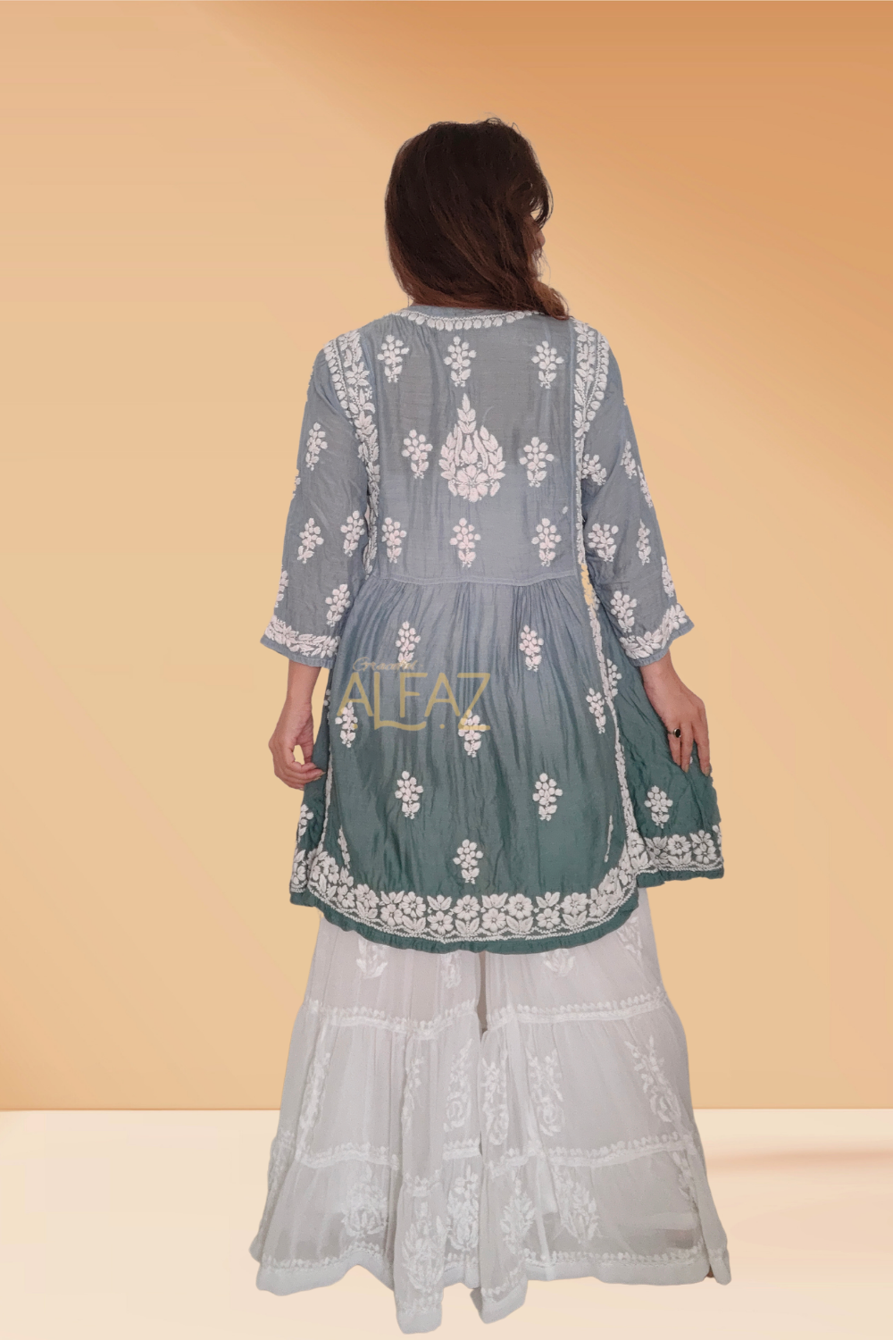 short kurtis for women chikankari