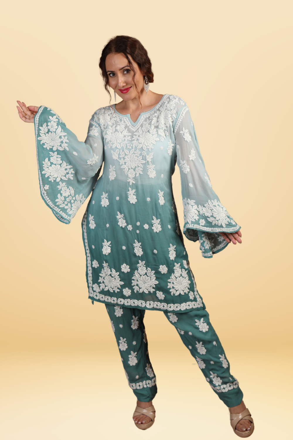 chikankari co ord sets