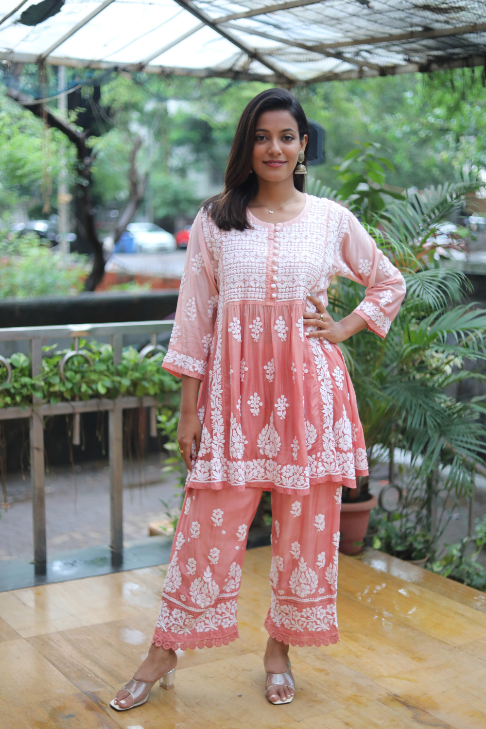 chikankari co ord sets