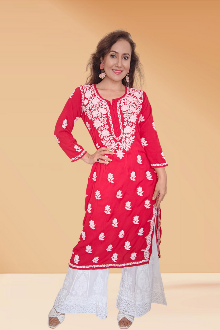 Stylish Modal Chikankari Kurti - Yasmin Collection