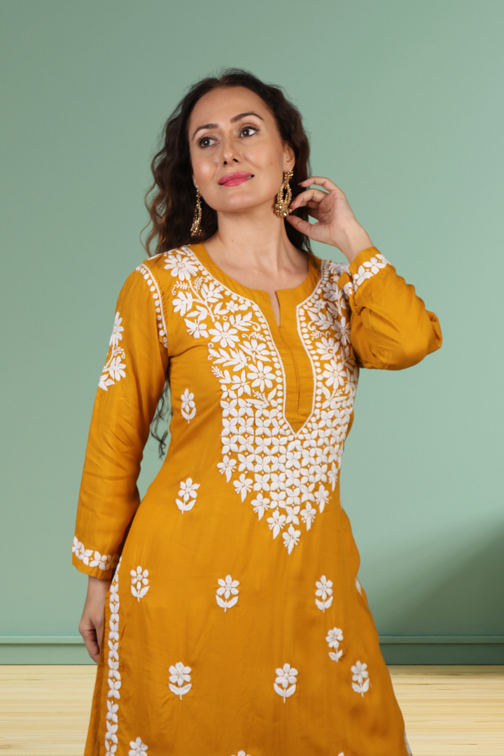 Elegant Modal Chikan Kurti - Amal Collection