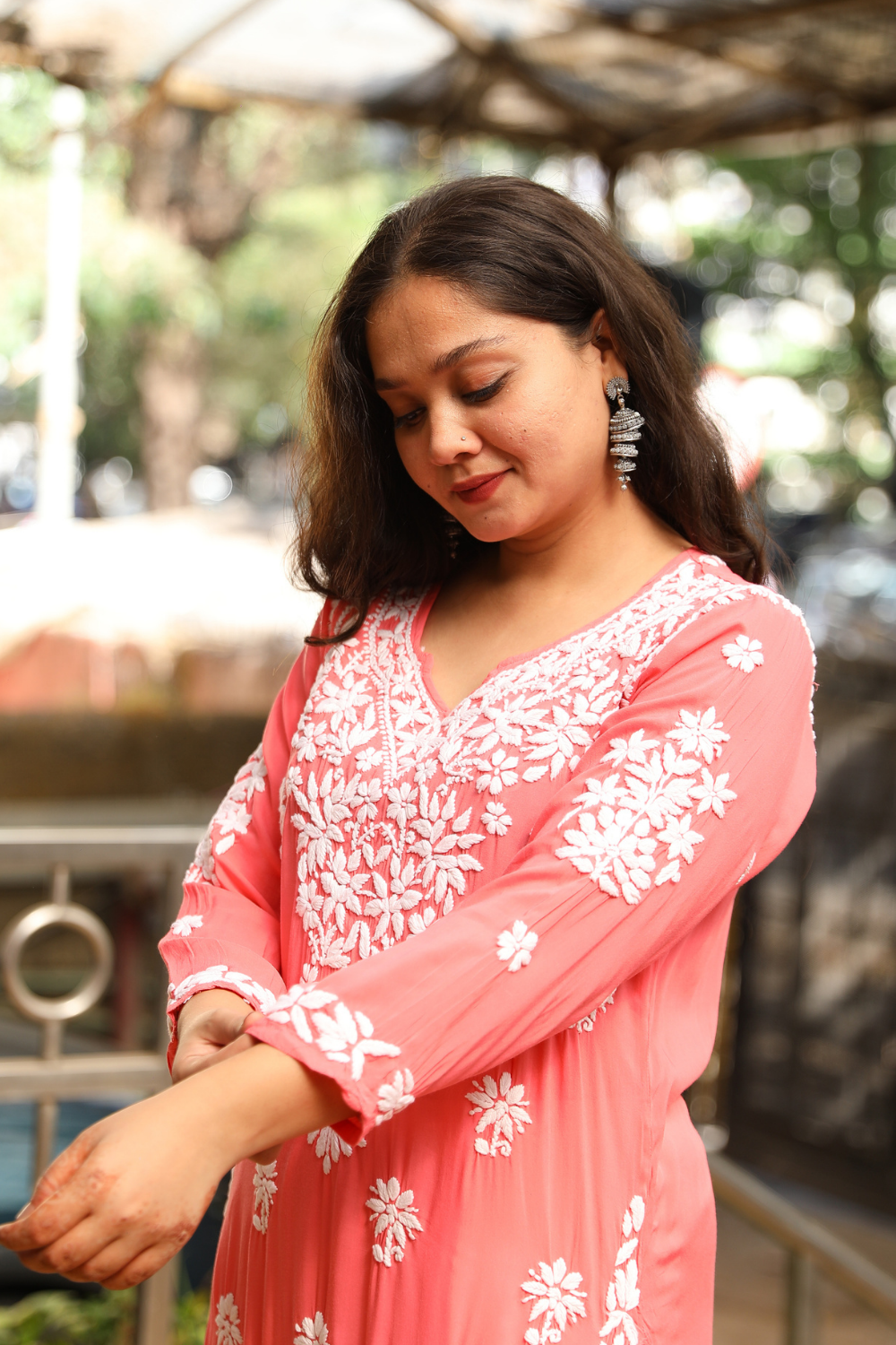 Sofiya Premium Modal Chikankari  3D Long Kurti