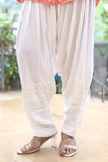Kriti Rayon 3D Chikankari White Salwar