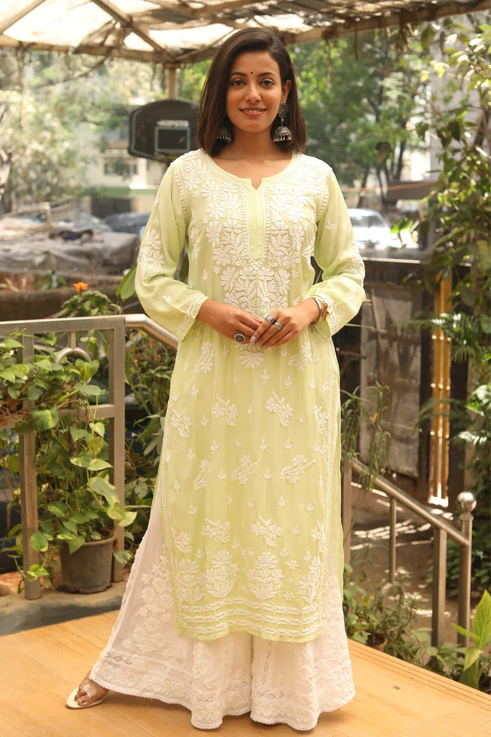 Karima Muslin Chikankari Kurti