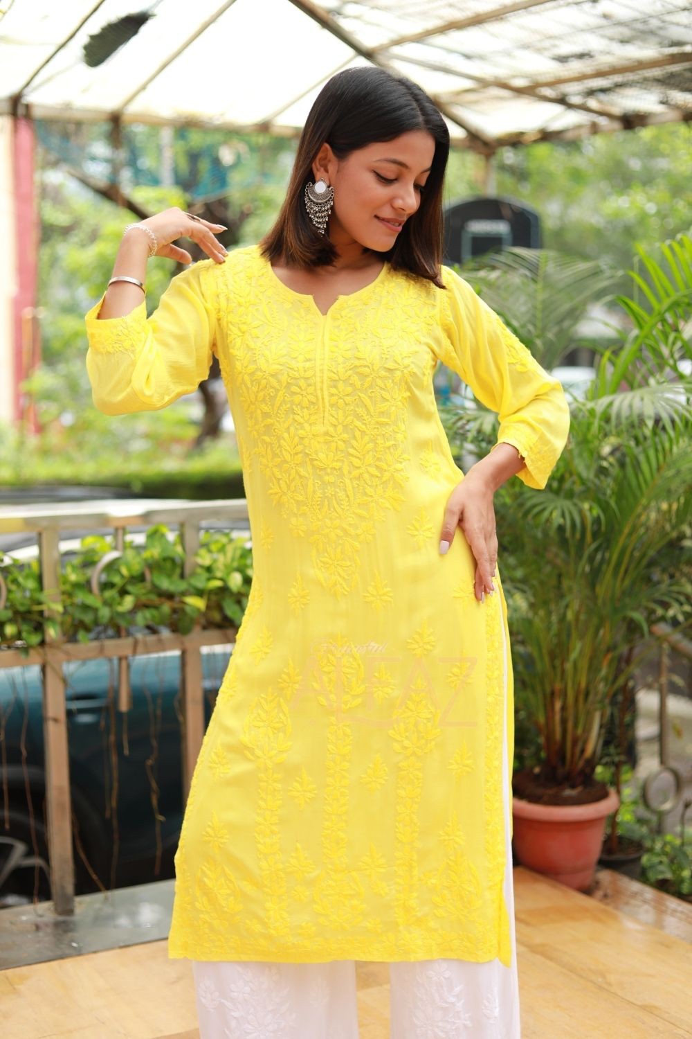 Chandni Modal Chikankari Kurti Tone to Tone