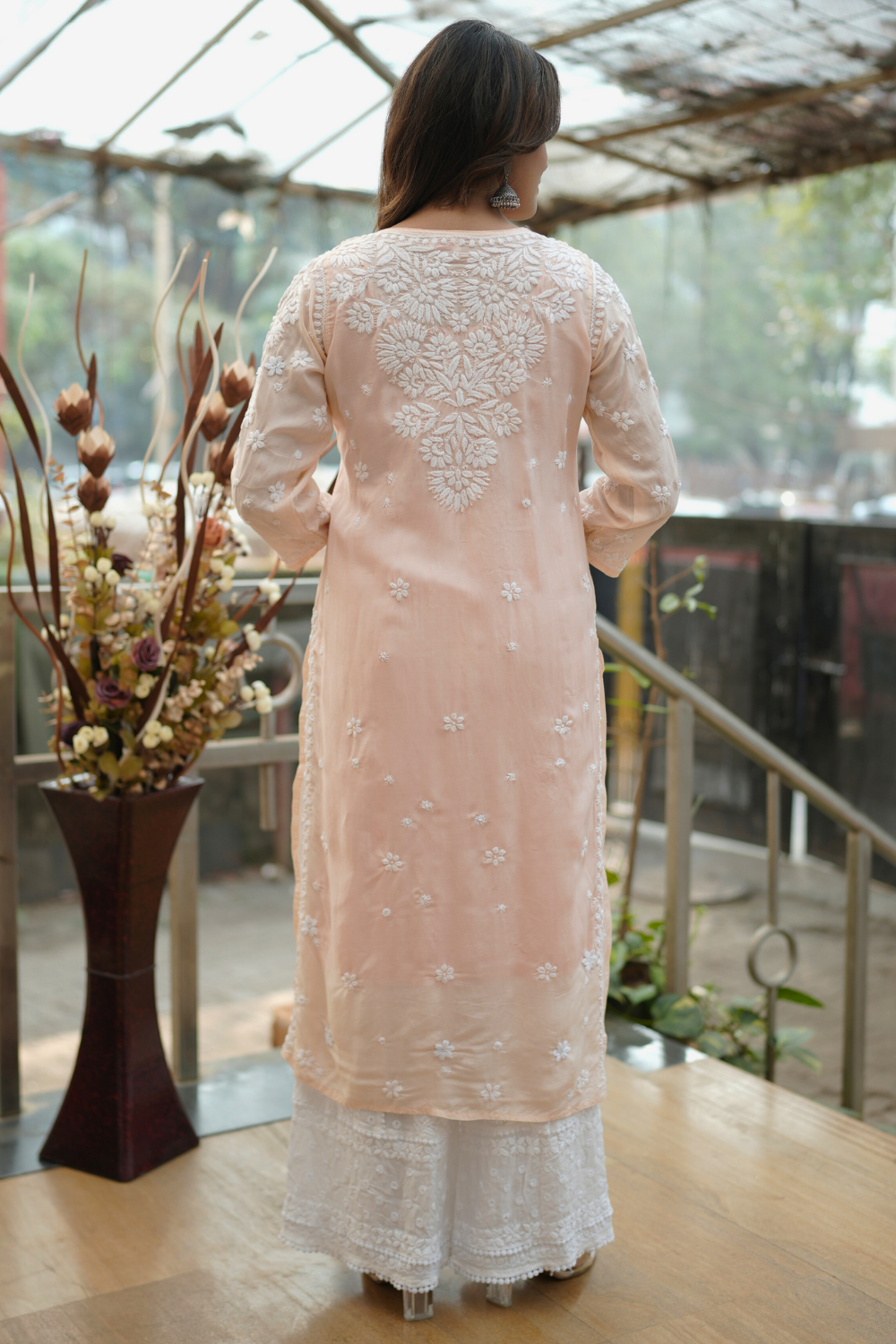 Ishani Muslin  Premium 3D Chikankari Kurti