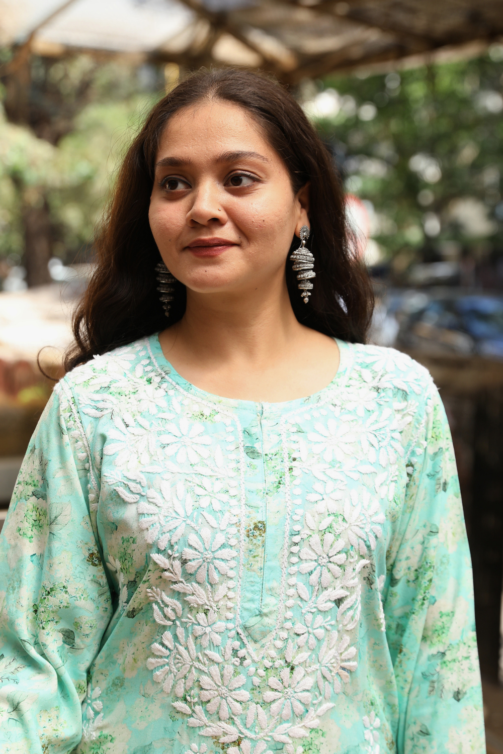 Samah  Rayon Printed Chikankari  Long Kurti