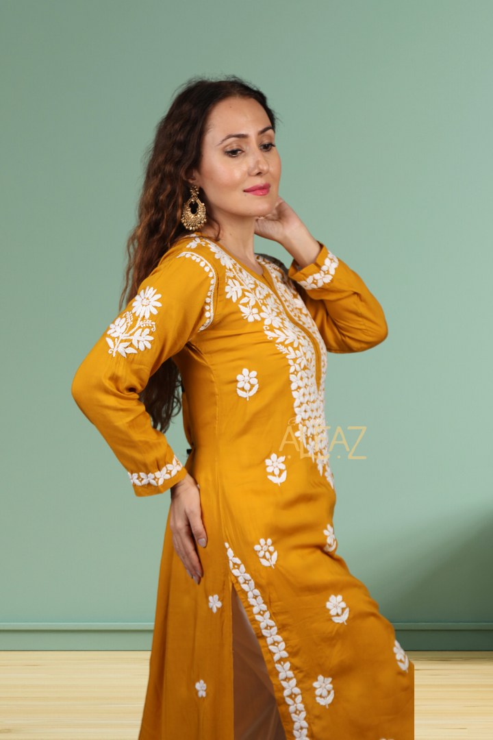 Elegant Modal Chikan Kurti - Amal Collection