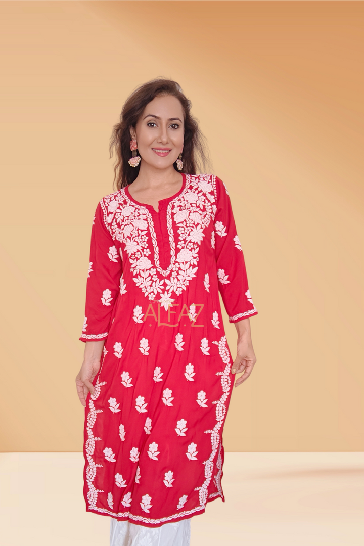 Stylish Modal Chikankari Kurti - Yasmin Collection