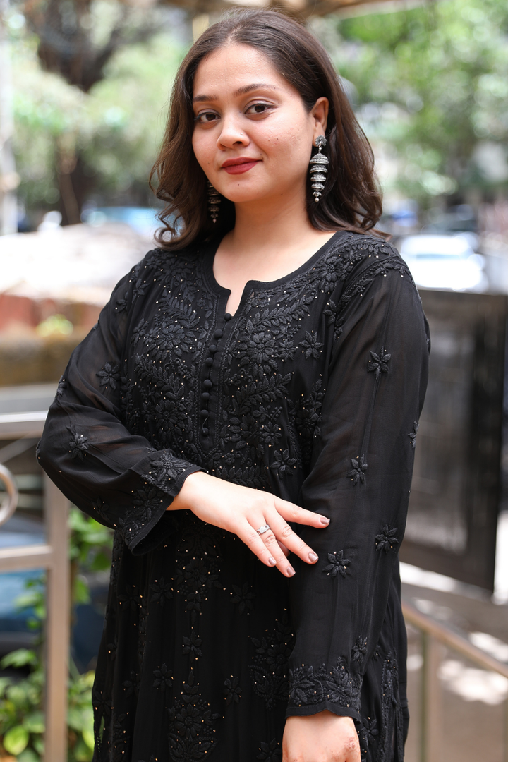 Esra Premium Viscose 3D Chikankari & Mukaish Kurti