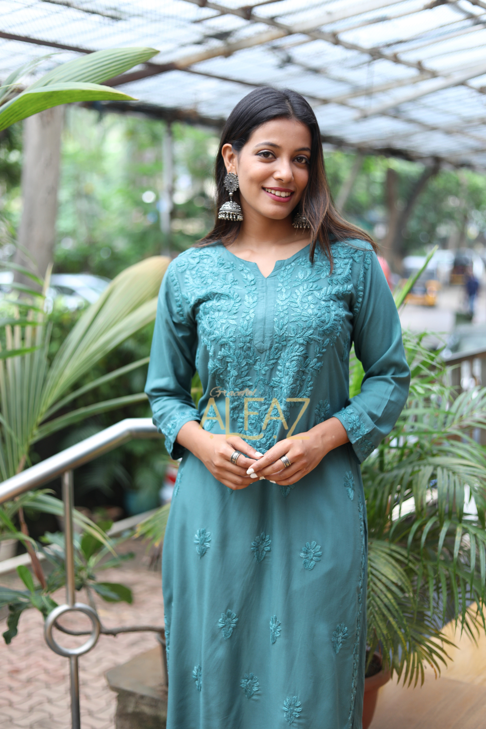 Mariya Rayon Chikankari Tone To Tone Kurti Palazzo Set | Chikankari Plazo Set