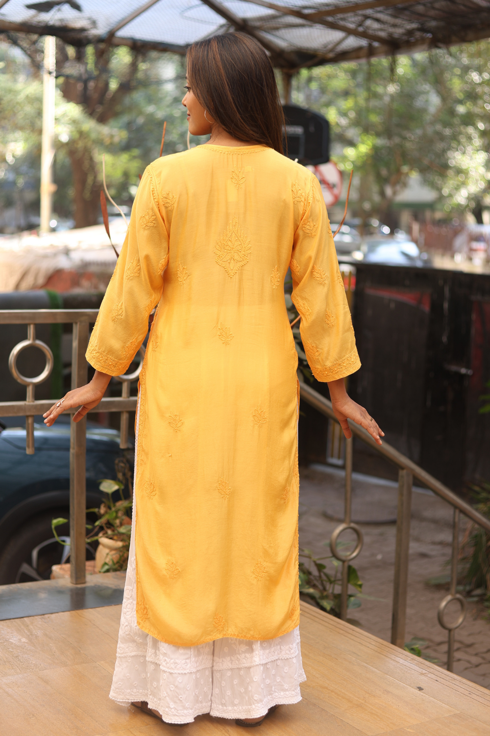 Naina Premium Muslin Jaal  Chikankari  Kurti