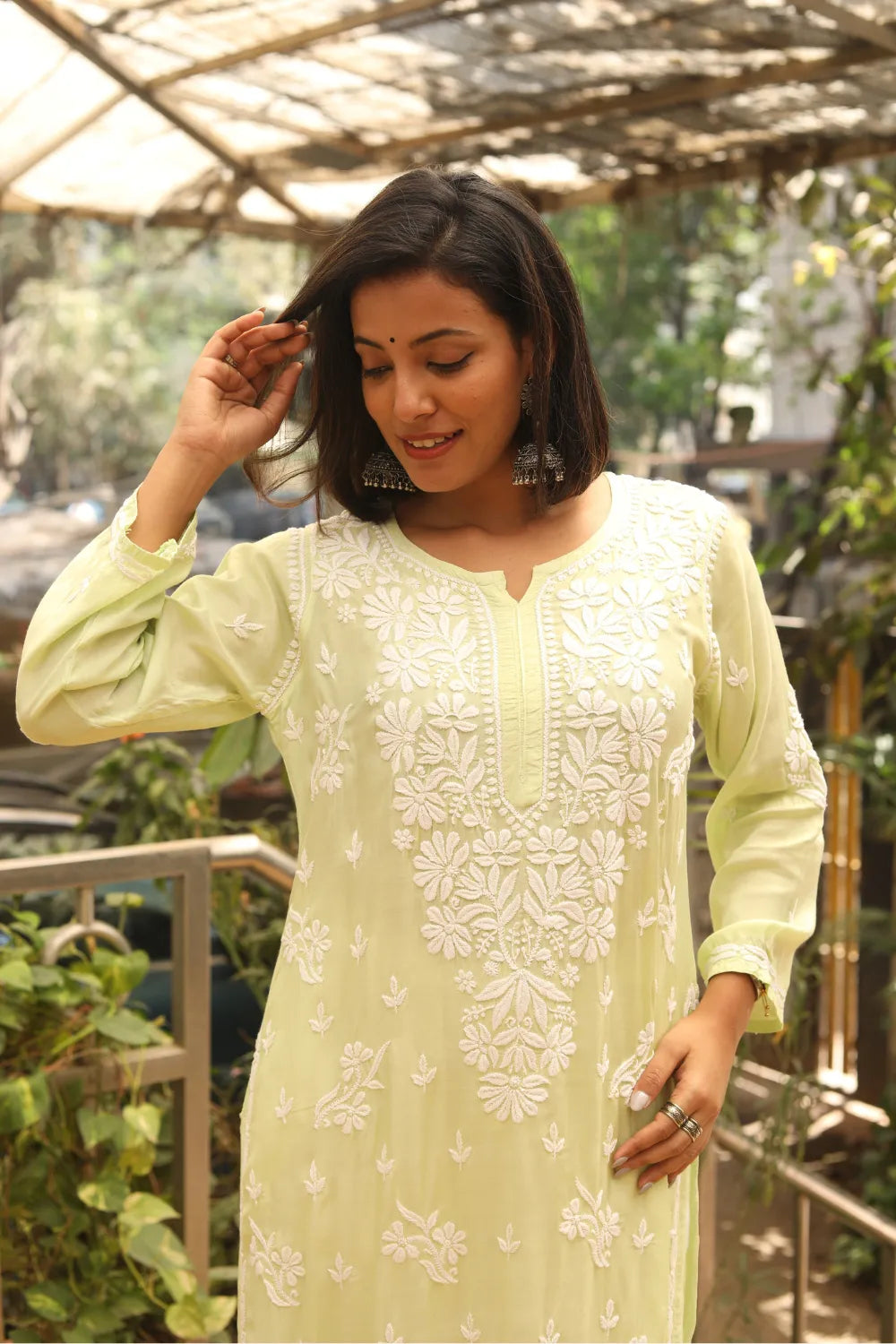 Karima Muslin Chikankari Kurti