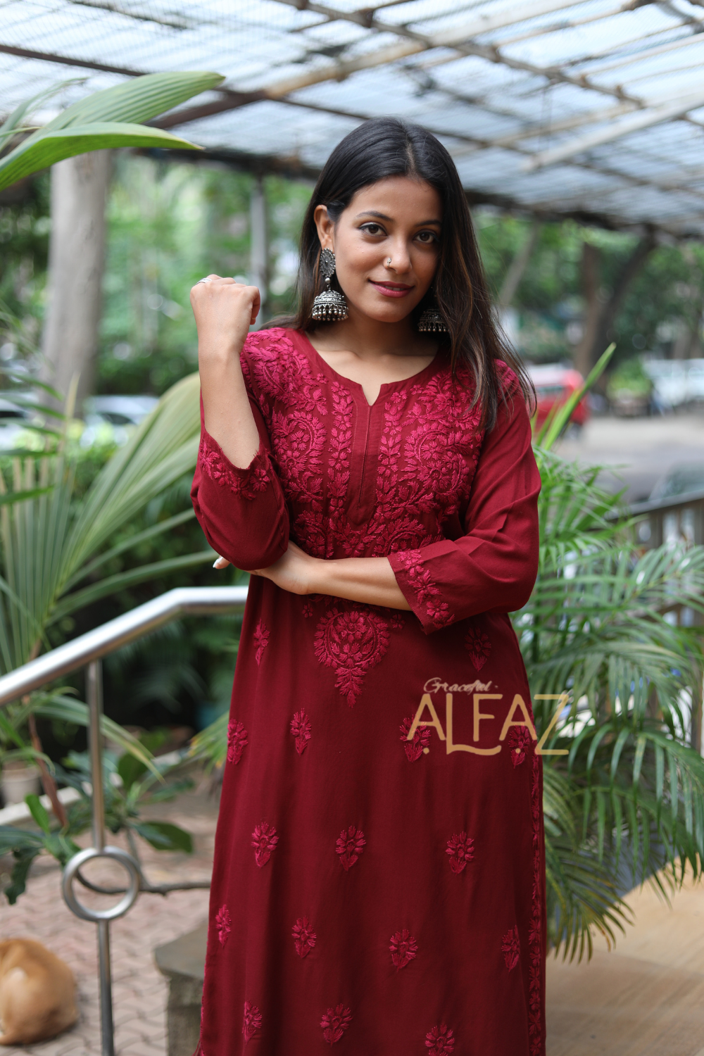 Mariya Rayon Chikankari Tone To Tone Kurti Palazzo Set | Chikankari Plazo Set