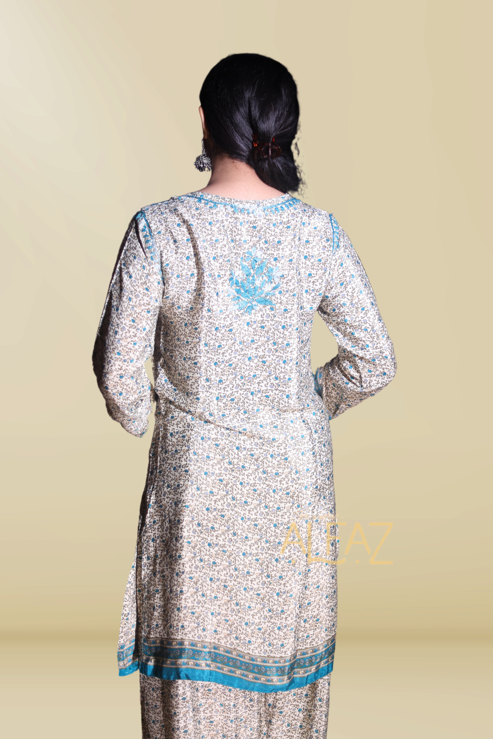 Rasha Premium Crepe Silk Chikankari Digital Print Co-ord Set