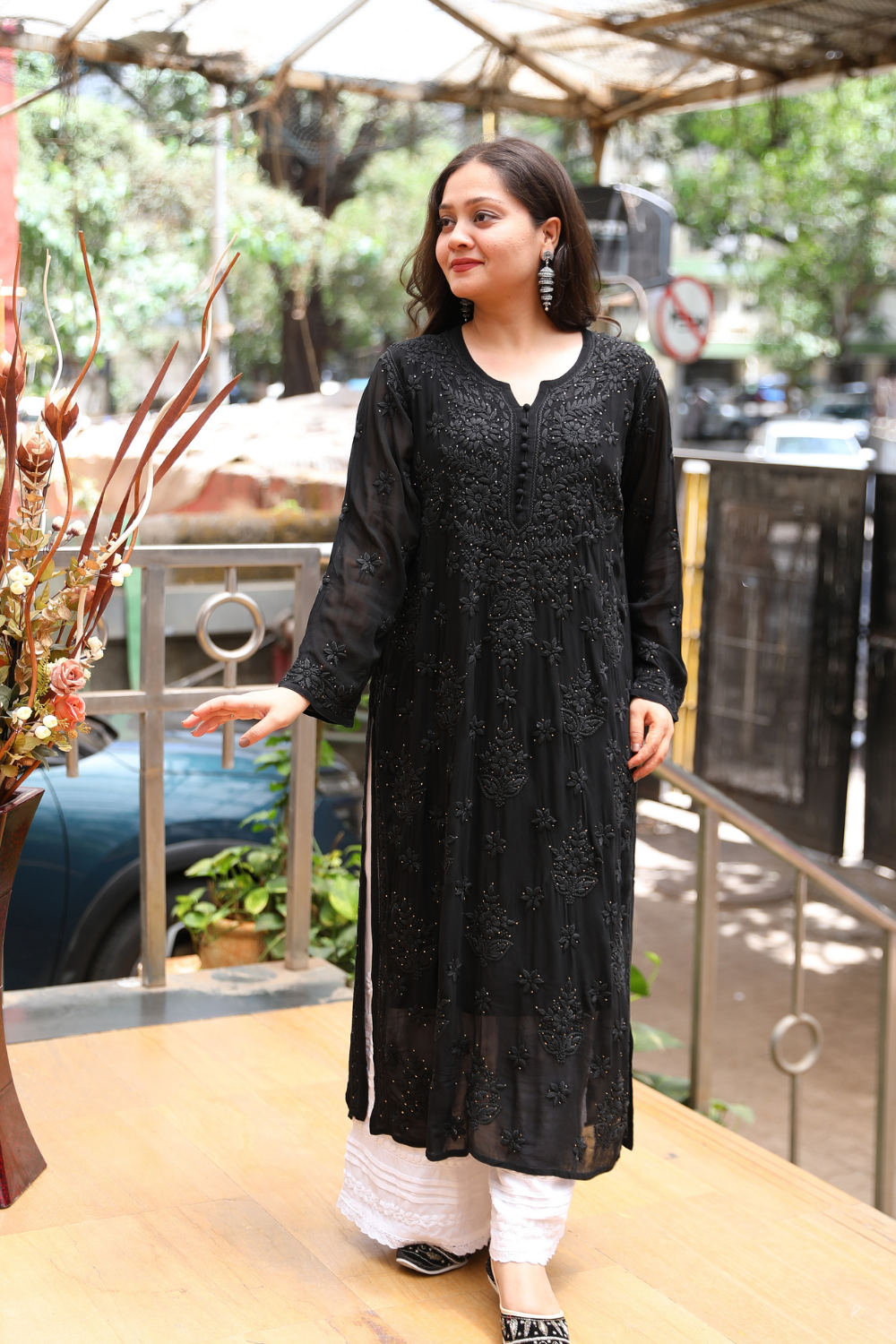 Esra Premium Viscose 3D Chikankari & Mukaish Kurti