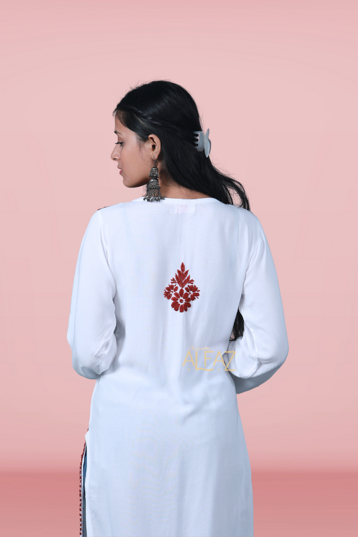 Stylish Rayon Chikankari Kurti - Rima Rayon Collection