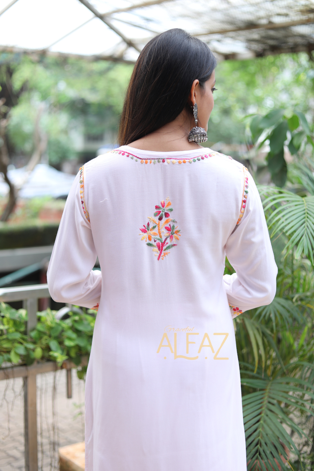 Ekta Rayon Chikankari Long Kurti