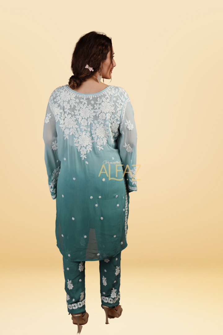 Aya Viscose Chikankari Co-ord set