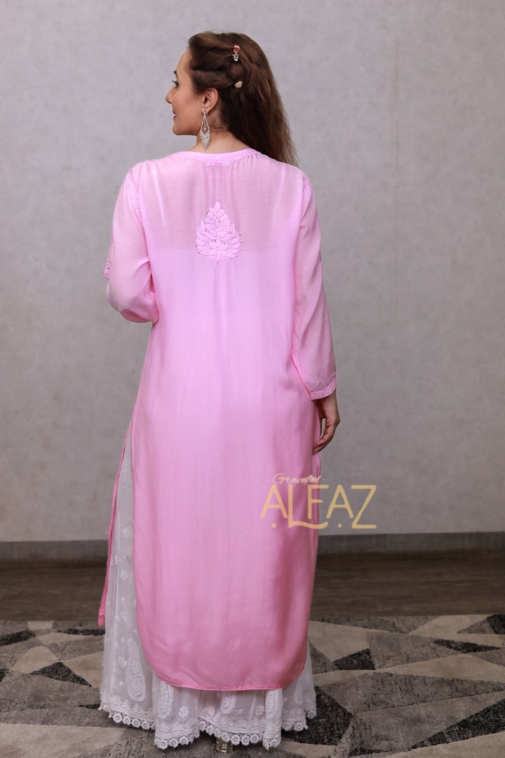 Dina Premium Muslin 3D Chikankari & Mukaish Kurti