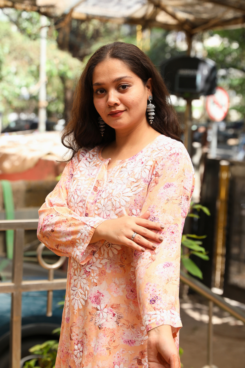 Samah  Rayon Printed Chikankari  Long Kurti