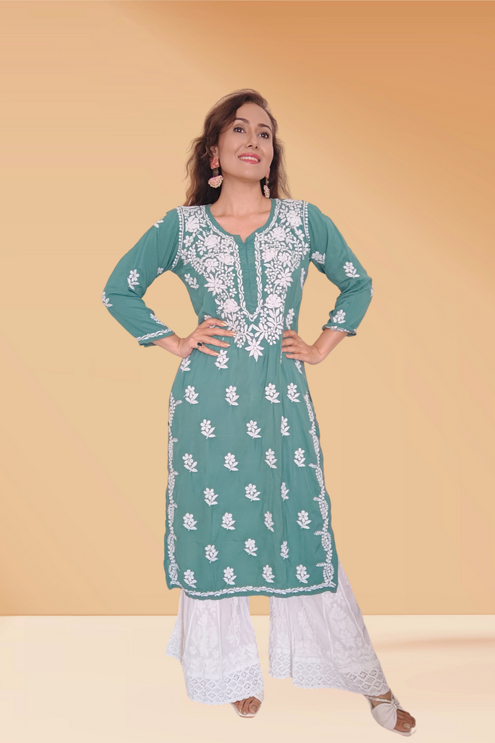 Stylish Modal Chikankari Kurti - Yasmin Collection