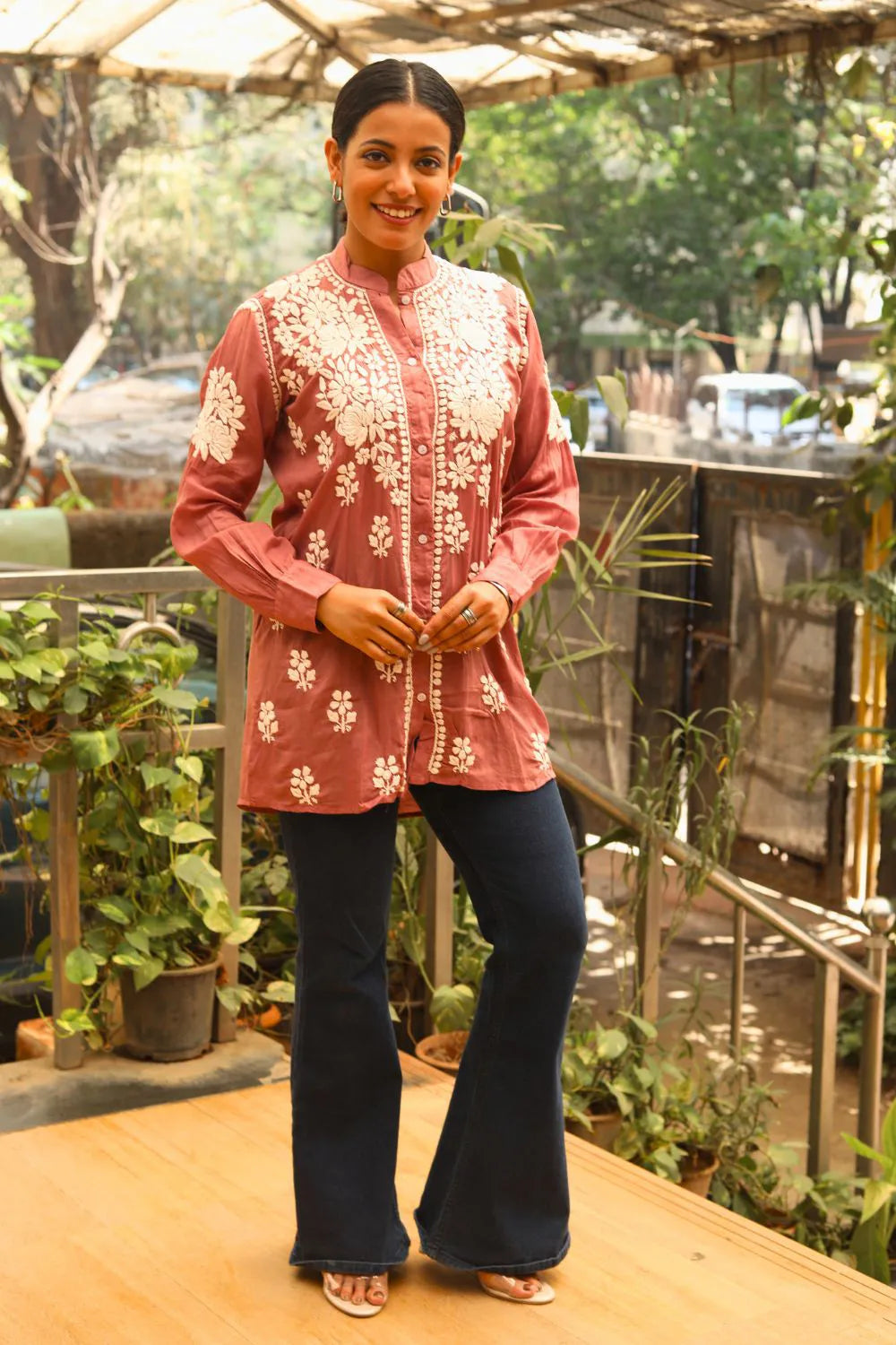 Meher Modal Chikankari Designer Shirt