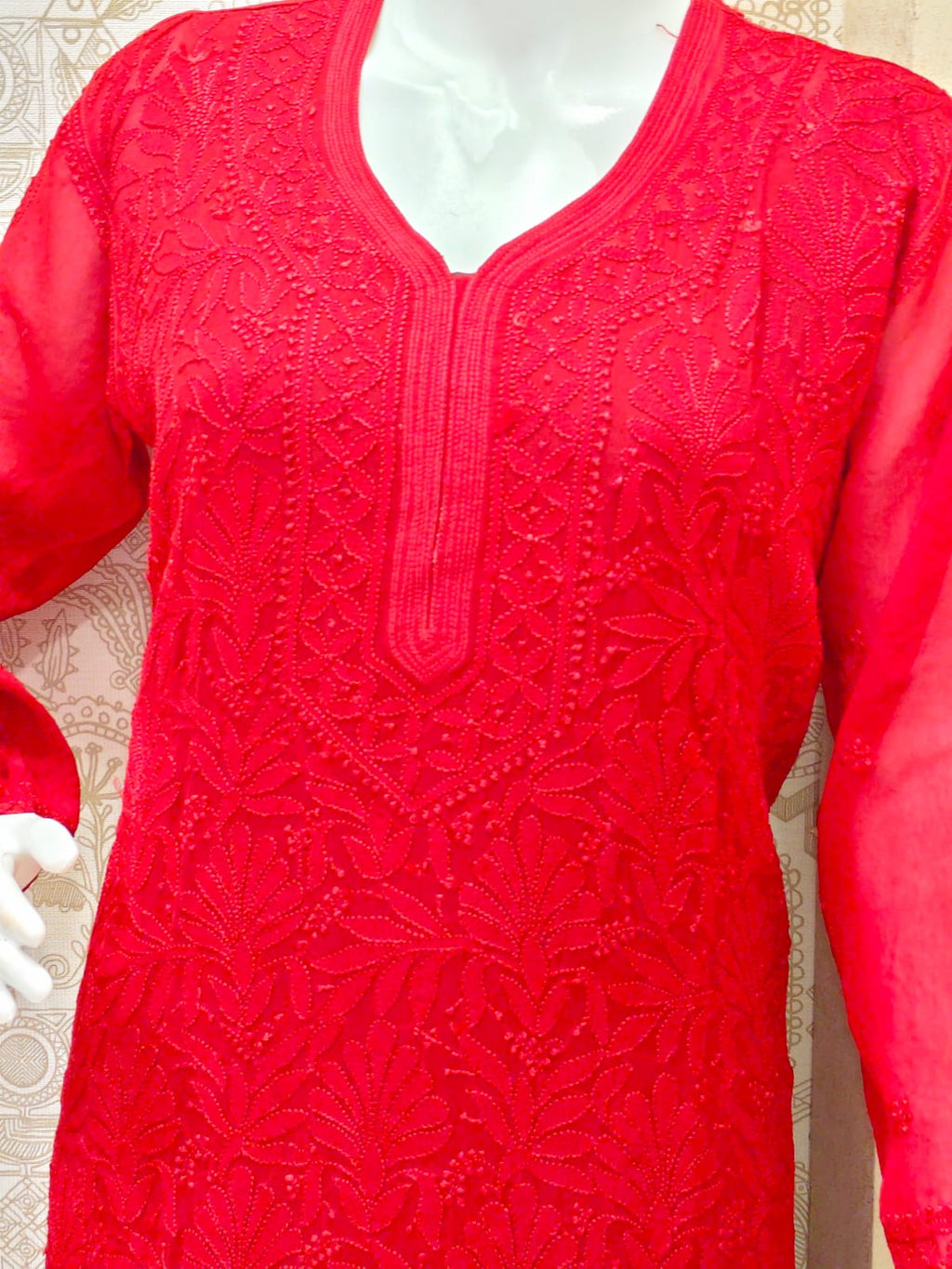 Sofiya Viscose Jaal (shadow) work Long Kurti