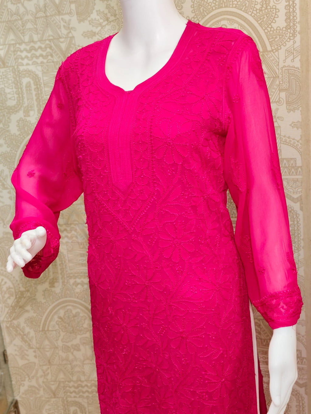 Sofiya Viscose Jaal (shadow) work Long Kurti