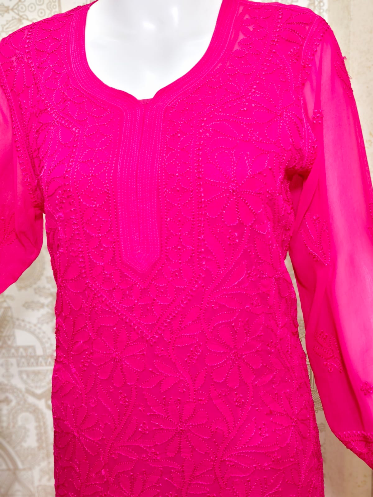 Sofiya Viscose Jaal (shadow) work Long Kurti