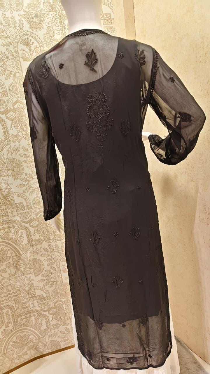 Sofiya Viscose Jaal (shadow) work Long Kurti