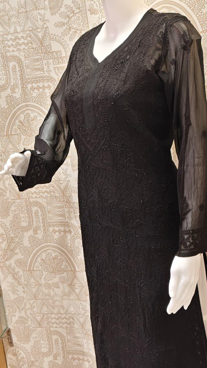 Sofiya Viscose Jaal (shadow) work Long Kurti