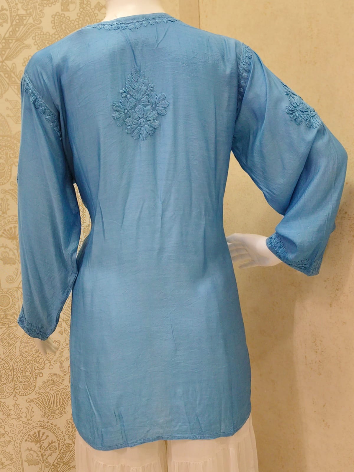 Lazina premium muslin tone to tone short kurti