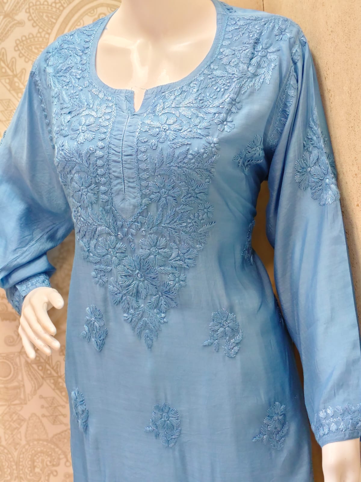 Lazina premium muslin tone to tone short kurti